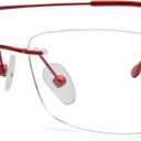 Eyekepper Titanium Rimless Reading Glasses Readers Women Red +2.0 (Lens Width 51mm-red)