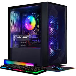 STGAubron Gaming PC Desktop Computer, Intel Core i5 up to 3.7GHz, GeForce RTX 2060 6G, 16G RAM, 512G SSD, WiFi, Bluetooth 5.0, RGB Fan x2, RGB BT Sound Bar, Windows 10 Home