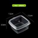 Square-shaped Disposable Sauce Cup Set - All-in-One Design with 4 Size Options, Convenient for Carrying and Use (4 oz.)