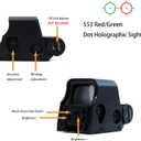 Holographic Sight 551 552 553 556 558 Red Green Dot Holo Sight Metal Scope 10 Levels Brightness Adjustment Holographic Sight