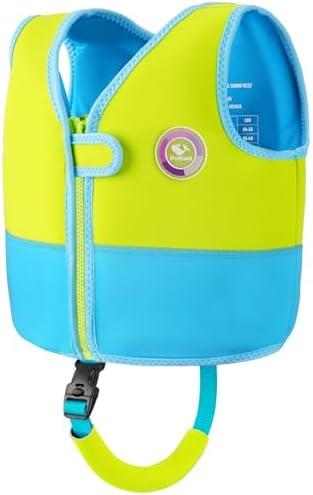 Pottwal Swim Vest for Kids - Swim Jacket - Made of Neoprene & EPE - with Adjustable Crotch Strap, Large