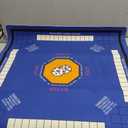 Mahjong Mat for Table 33''x33'', Non-Slip Mahjong Cloth Cover with Game Rules, Mahjong Tablecloth for Poker, Board Games Table Mat, Card Games, Tile Games, Dominoes (Blue)