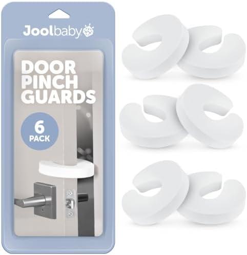 Door Pinch Guards (6 Pack) Baby Proof Doors Extra Soft Foam, Sleek Design, Child Safety, Baby Safety Finger Protectors - Jool Baby