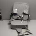 HOMEAL Booster Seat for Kitchen Chair - Compact Toddler Dining Seat with Easy-Install Straps & Wipeable Surface - Breathable Fabric Booster Seat for Table - Light Gray