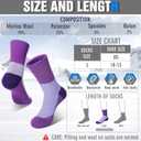 4 Paris Wool Warm Merino Socks for Women,wool Hiking Crew Socks, Winter Warm Socks