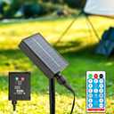 Solar Battery Box for 3V LED String Lights, 1200mAh Lithium Solar Panel with Remote Control, USB Charging, Waterproof Replacement Solar Panel for Outdoor Garden Lights