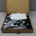 Pop-Up Artificial Christmas Tree with 100LED Lights,Collapsible Pencil Christmas Trees for Holiday Carnival Party Christmas Decorations (Green)