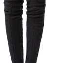Pcavin Thigh High Socks for Women Cable Knit Over the Knee Boot Socks, Long Warm Leg Warmers Winter