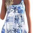 ROSEWE 2025 Tankini Swimsuits for Women, Two Piece Bathing Suits with Shorts, Modest Tank Top Swim Dress (X-Large, Dusty Blue)