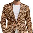 Lined Blazer Men One Button Casual Suit Jacket Slim Fit Coat with Pocket Winter Fall Business Blazers (Size L)