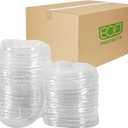 Eco-Products GreenStripe Compostable Plastic Cup Sip Lids, Case of 1000, Fits 9oz & 12-24oz Cups, Made From PLA Renewable Plant Based Plastic, Clear For Visibility