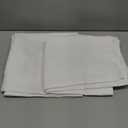 Simplebrand Ava Pure White Curtains 36 Inches Long 2 Panels, Light Filtering Half Window Rod Pocket Privacy Short Curtains, Thermal Insulated Curtain Tiers for Kitchen Bathroom Shades, W40 x L36 Inch