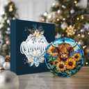 2 x Highland Cow Ornament 2025 with Sunflowers  Rustic Farmhouse Ornament, Scottish Cow Christmas Tree Decoration, Country Animal, Farm Lover Home Dcor, Countryside Rustic Keepsake