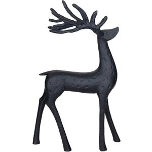 Creative Co-Op Resin Reindeer Decor, Black (7.5" L x 2.5" W x 12" H) Creative Co-Op Resin Reindeer Decor, Black (7.5" L x 2.5" W x 12" H)