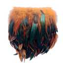 Sowder Rooster Hackle Feather Fringe Trim 5-7" in Width Pack of 5 Yards(Orange)