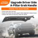 Upgrade Driver Side A-Pillar Grab Handle Interior Trim Assist Handle Compatible with Toyota Tacoma 4th Gen (2024-2026) OEM Style Texture, Reinforced ABS, Easy Installation, Black