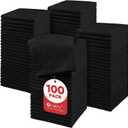 Orighty Microfiber Washcloths Bulk Towels Set 100 Pack, Highly Absorbent and Soft Feel Face Cloths, Multi-Purpose Wash Cloths & Hand Towels for Bathroom, Hotel, Spa, and Gym, 12x12 Inch, Black
