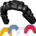 Bulletproof: Worlds Thinnest Most Breathable Mouthguard is 3X Stronger! Football MMA Hockey Rugby Basketball BJJ Lacrosse Boxing Sports Mouth Guard Grinding Teeth. Men Women Adult Youth Kids Braces (Lava Black)