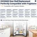 242126602 Refrigerator Door Bin Shelf UPGRADED Replacement for Frigidaire Door Shelf LFSS2612TF0 LFSS2612TF4 Door Bin Bottom Shelf Parts 2421266 PS12364199 Shelves 2-Pack