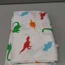 Amazon Basics Kid's Soft Easy-Wash Lightweight Microfiber 3-Piece Sheet Set, Toddler, Multi Color, Dinosaurs