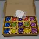 30 Pcs Elegant Hand Painted Diwali Clay Diya with Cotton Wicks Deepavali Tea Light Holder Oil Lamp Indian Festive Home Decoration Traditional Temple Pooja Laxmi Puja Diyas Christmas Gift