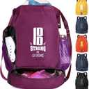 brooman Youth Soccer Bags Boys Girls Backpack for Soccer Basketball Volleyball & Football with Ball Compartment (Purple)