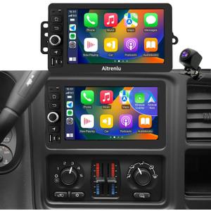 Android Radio for Chevrolet Chevy Silverado 2003 2004 2005 2006, Hummer H2 2003-2007, Tahoe GMC Sierra Yukon 2003-2006, 7" IPS Car Stereo with Backup Camera, Apple CarPlay & Android Auto GPS FM WiFi
