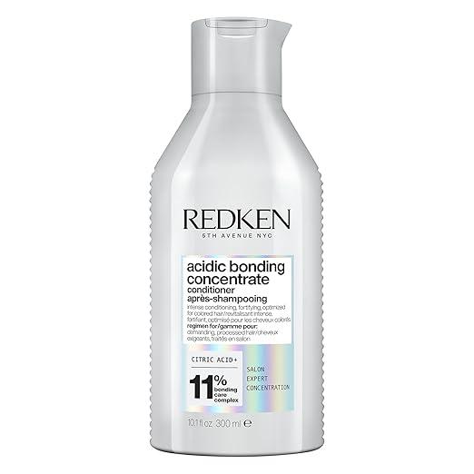 2 Pack Redken Acidic Bonding Concentrate Conditioner For Damaged Hair Repair Strengthens and Repairs Weak and Brittle Hair, SulfateFree, With Citric Acid