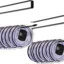 Tumbler Lid Organizer 2 Pack Tumbler Lid Storage Hook Up to 20 Lids, Space Saving Cup Lid Holders Under Cabinet Tumbler Lid Hanger for Kitchen Storage, Horizontal Paper Towel Hanger (Black) (2 Pack, Black)