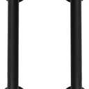 FOYO Set of 2 Industrial Pipe Door Pull Handle, Grab Bar, Towel Bar, Antique Rustic Cast Iron Handrail - Matte Black, 1-1/4"Diameter Pipe, 15 Inch