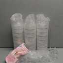 Set of 24 Plastic Champagne Coupe Glasses with Bow 7 oz Gold Champagne Tower Set Stackable Acrylic Ribbed Martini Glasses Cocktail Coupe Cup for Wedding Birthday Party Bar(Bowknot,Pink)