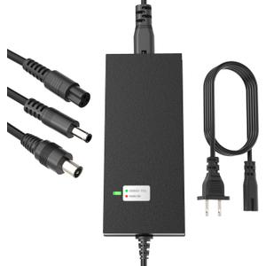 42V 2A Charger 3 Plugs(8mm 3-Prong, 5.5mm DC connectors and 8mm/0.31in one-Prong) Universal for 36V Lithium Battery