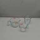 Pyrex Essentials (3-Pack) Glass Measuring Cups Set, (1, 2 & 4 Cup) Measuring Cups For Prepping, Baking and Cooking, Preheated Oven, Dishwasher, Freezer, and Microwave Safe