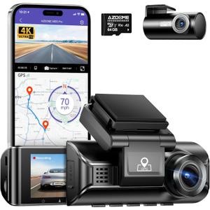 AZDOME M550 Pro 4K Dash Cam Front and Rear, Free 64GB Card, 5GHz Wi-Fi GPS Car Camera, 3.18'' IPS Screen Dashcam, APP Control 150 Wide Angle, WDR Night Vision, G-Sensor Parking Mode AZDOME M550 Pro 4K Dash Cam Front and Rear, Free 64GB Card, 5GHz Wi-Fi GPS Car Camera, 3.18'' IPS Screen Dashcam, APP Control 150 Wide Angle, WDR Night Vision, G-Sensor Parking Mode
