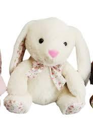 HH 12in Bunny With Ribbon Plush Cream