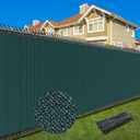 6X25FT Privacy Screen Fence, Heavy Duty Fencing Shade Cover, 170GSM 90% Blockage Mesh Shade Net for Wall Garden Yard Backyard (6 ft X 25 ft, Dark Green)