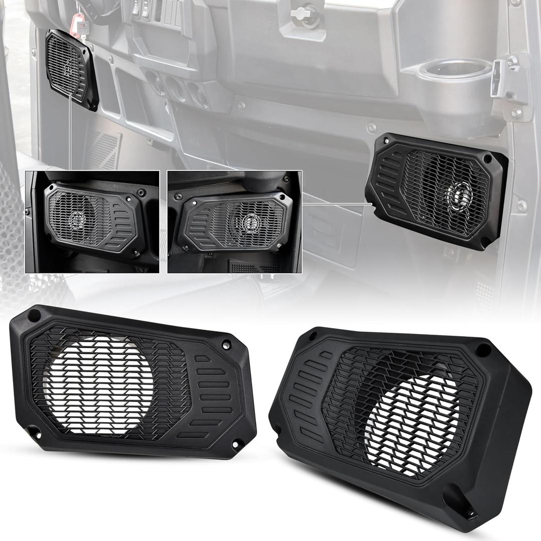 Under Dash Speaker Pods for Polaris Ranger 1000 / Ranger XP 1000 Crew 2018-2024 Accessories, Under Dashboard Speaker Enclosures Pods Holder Mount Support 5" Speakers (2 PCS)