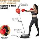 TechTools Punching Bag with Stand, Boxing Bag for Teens & Adults - Height Adjustable - Speed Bag for Training, Boxing Equipment, Stress Relief & Fitness, 58 Inches X 18"