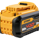 Lot de 2 batteries au lithium 60 V/20 V 12 Ah pour outils électriques DEWALT DCB609 20 V/60 V, DCB606 DCB612, compatibles avec les chargeurs de batterie au lithium DeWalt 20 V 60 V (2)