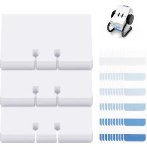 Business Cards Refill Kit, Compatible with Rolodex Card File Holds, Pack of 300, Unruled, 2-1/4" x 4", with Gradient Blue Index Tabs (Large 60 Tabs), White Rotary File Card Replacement Set