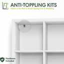Furinno Cubicle Book Shelf, 4-Cube Bookshelf, Extra Thick Frame Reversible Bookcase with Open Back, 14.6 x 30 x 30, for Living Room, Bedroom, Home Office, Plain White