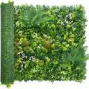 ODTORY Artificial Grass Boxwood Hedges Wall Panels: 40" x 120" (33.5 sqft) UV-Anti Faux Greenery Fake Ivy Leaves Privacy Fence Screen Backdrop for Garden Covering Privacy, Outdoor Indoor Decor