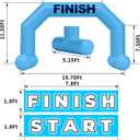 Premium 20ft Start and Finish Line Inflatable Arch in Black - Includes Powerful Blower, Hexagonal Design for Outdoor Race Advertising and Commerce (Blue)