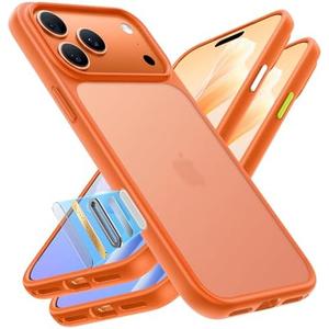 TORRAS for iPhone 17 Pro Case, Beyond Military-Grade Protection, Camera Control Button, DIY Buttons, Translucent Matte Slim Thin Shockproof Hard Back Anti-Scratch case for iPhone 17 Pro, Cosmic Orange
