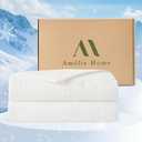 Amlie Home Waffle Cooling Comforter Twin Size, Q-Max 0.45 Double-Sided Lightweight Cooling Blanket for Hot Sleepers, Summer Silk Breathable Bedding Quilt for Night Sweats, 68"x90", White