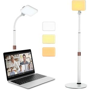 LED Desk Light With Stand, CRI97+ Selfie for Video Recording, Computer for Streaming, Gaming, Conferencing, Zoom Meeting, Tiktok, YouTube, Ring New Alternative