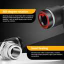 Push to Connect Fittings kits,6mm Tube OD x 1/4 Inch NPT Thread Male Elbow and Straight Pneumatic Quick Connect Air Hose Fitting kits Tube Fittings Air Fittings 24Pcs