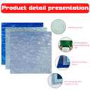 TOEPODO Pearlescent Ripple Cast Acrylic Sheets 1/8 Thick for Laser Cutting Plexiglass Sheets for Art Design Crafting DIY Home Decore Festival Ornaments (3, Water Blue, 8x12 Inch)