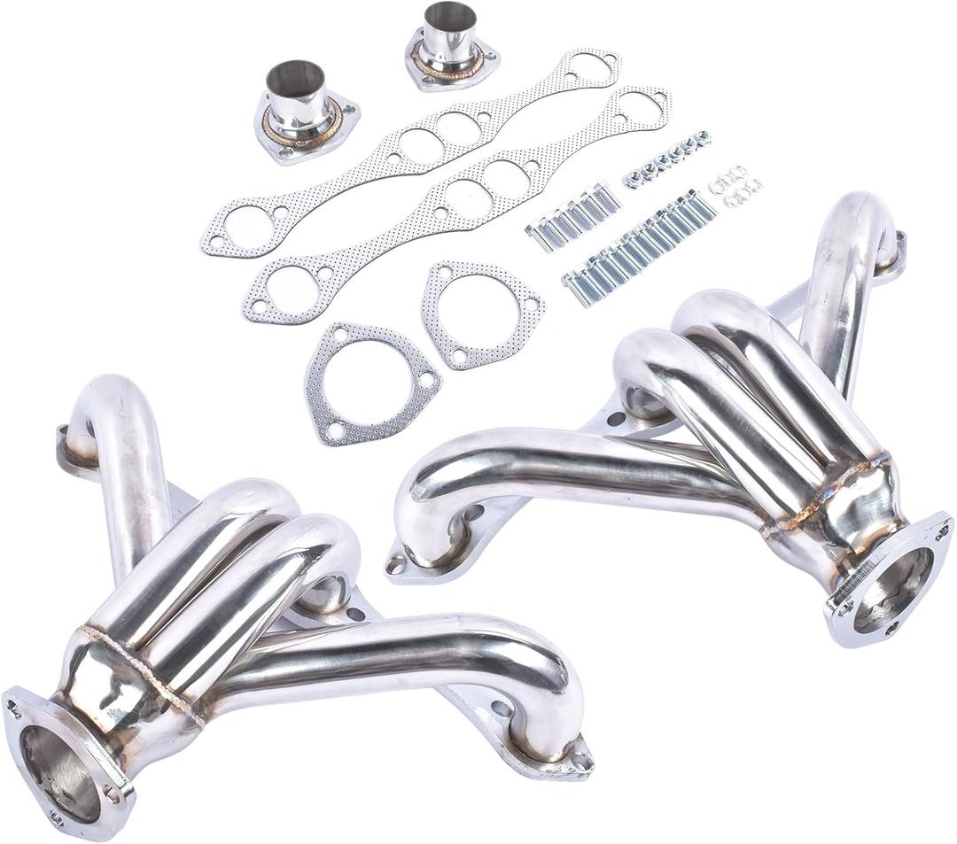 GELUOXI Stainless Manifold Replacement for Chevy Small Block SB V8 262 265 283 305 327 350 400