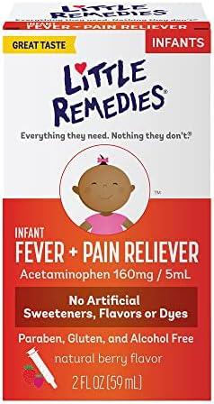 Little Remedies Baby Medicine, Infant Fever and Pain Relief with Acetaminophen, Berry Flavor, 2 Fl Oz, Pack of 2